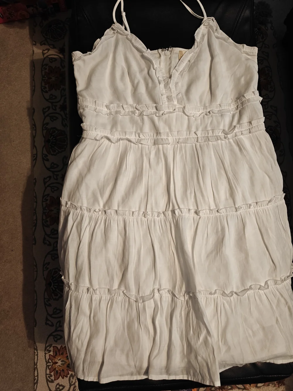 Altar'd State White Women's Mini tiered Ruffle Dress